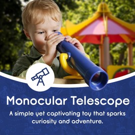 Kids Childrens Toy Telescope perfect for Climbing Frames, Tree House Play Dens Play House Garden Fun (Blue)