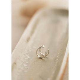 Hello Adorn Double Up Ear Cuff - Any Occassion Jewelry - Women's Fashion Accessory - No Piercing Double Earring - Metal: Sterling Silver