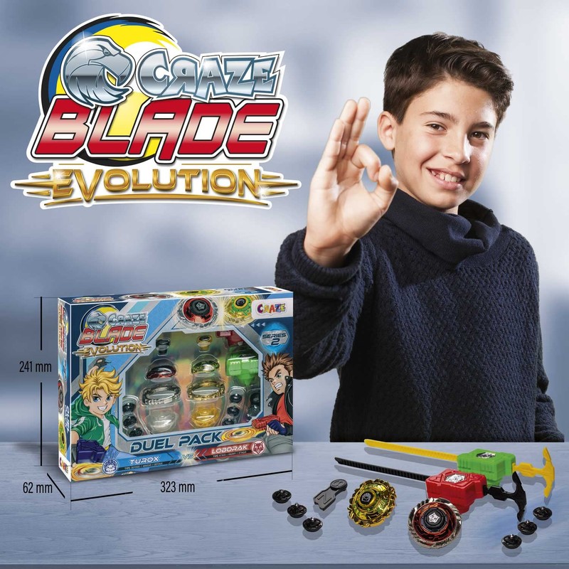 CRAZE BLADE Turox Loborak Evolution, Trottola Blade Battle, Trottola con
