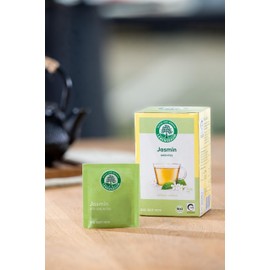 LEBENSBAUM Tee Jasmintee, Bio-Tee mit frischen Jasminblüten, Grüntee Beutel, 100% natürlicher Geschmack, 20 Teebeutel à 1,5 g