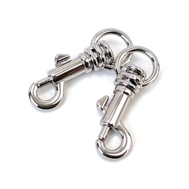 VersaKits 10 Pcs Small Trigger Clips 3/8 Inch Silver Heavy Duty Swivel Snap Hooks Pet Buckle Spring Clasps for Leash Lanyard Keychain