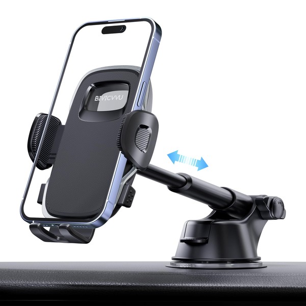 Bivicvvu 360 Degree Rotatable Car Phone Mount, Ultra Powerful Suction
