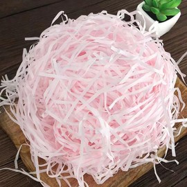 200 g Raffia Filling Material Gift, Light Pink Hamper Shreds, Raffia Shredded Paper, Gift Filling Material for Gift Box Decoration DIY Party Filling Filling Material Gift Shred Light Pink