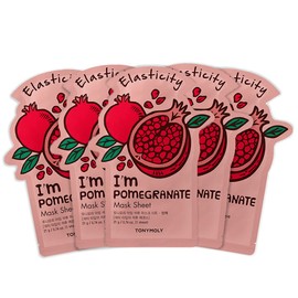 TONYMOLY - Mascarilla Facial Antioxidante De Granada Im Real 5 pzas.