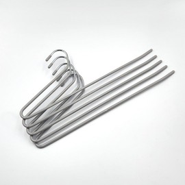 5 non-slip trouser hangers set gray 2ea