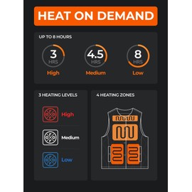 ORORO Women's Ultra Lightweight Heated Vest Liner with 4 Heat Zones, Soft Heated Quilted Vest (Charger Not Included) (Black, S)