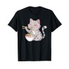 Kawaii Ramen Cat Neko Cute Anime Noodle Lover T-Shirt