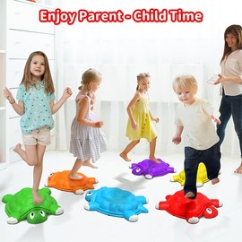 OCHIDO Stepping Stones for Kids Gifts 3 4 5 6 7+ Year Old,6 Pcs Turtle Balance Stepping Stones Coordination Skills Obstacle Courses Sensory Toys for Toddlers Ages 3 4 5,Outdoor/Indoor Play Kids Gift