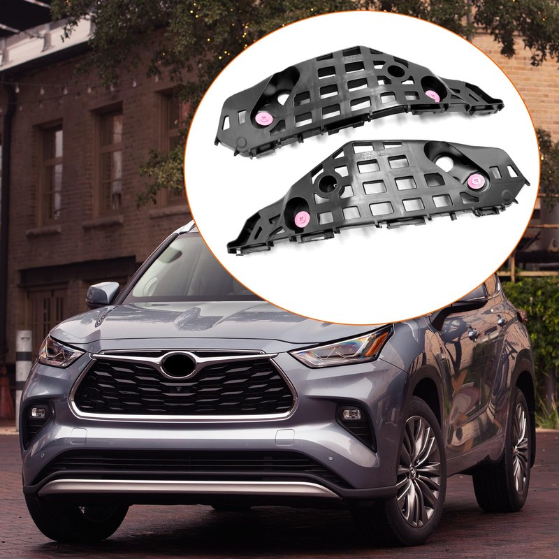 Yumzeco 2PCS Fit For Toyota Highlander Front Bumper Brackets 2020