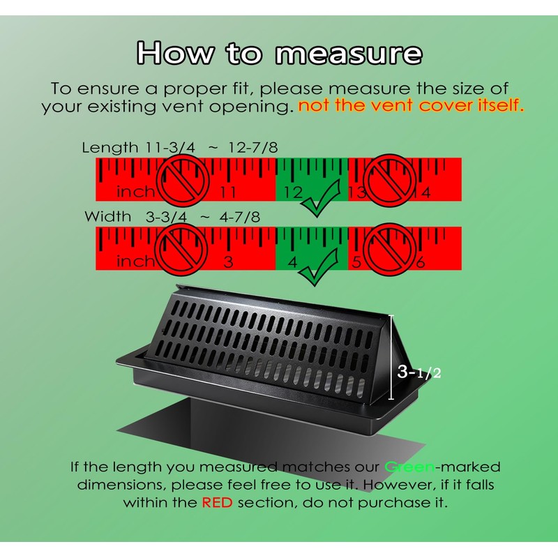 4x12 Floor Register with Vent Deflector, Heavy Duty Steel 2-in-1