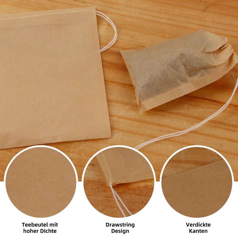 Disposable Tea Filter Bags for Loose Tea, Biodegradable and Compostable