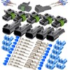 5-Pack (2-PIN) 30Amp Metri-Pack Waterproof Connector Terminals and Seals 12-10awg