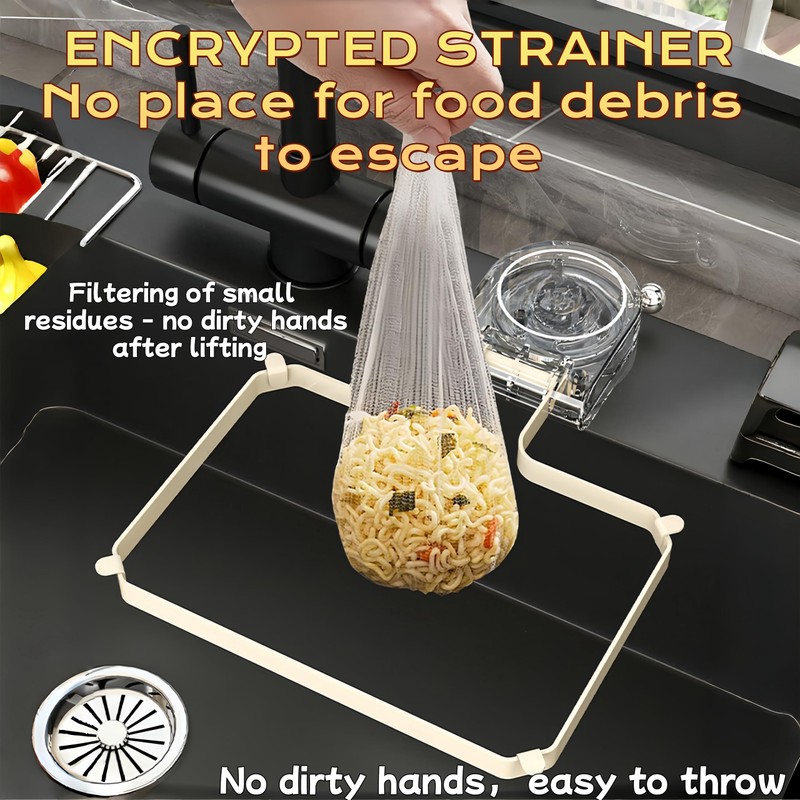 yikinb Movable Kitchen Sink Strainer, Large Opening Sink Strainer,Collapsible Rag