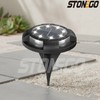 12-LED Solar Ground Lights for Outdoor Landscaping – IP65 Waterproof
