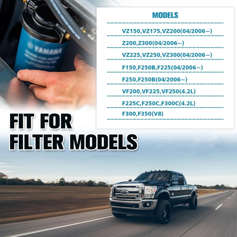 FITHOIST Fuel Filter Elements with Wrench Compatible with Yamaha