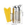 Pointed Beehive Smoker with Heat Protection Board Stainless Steel Bee