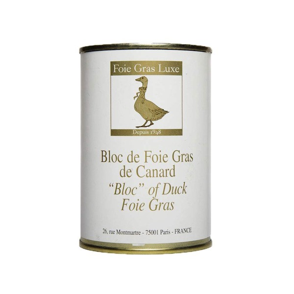 Handcrafted Duck Foie Gras Block - 400g Foie Gras Luxe - Landes - No Additives No Preservatives No GMO (400)