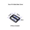 BAIWOAK Tri Glide Slider Strong Plastic Tri Glide Slides Adjustable