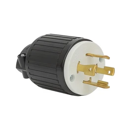 Nema L15-30P Male 30A 250V Industrial Grade AC Power Plug,[UL Listed] NEMA L15-30P Locking Plug, 3-Pole, 4-Wire Grounding, AC 60HZ