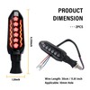 carleef 2PCS Motorcycle Turn Signals LED,Cool Flowing Motorcycle Blinkers Indicators,Universal