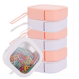 MUXHEL 6PCS Hair Tie Organiser, Portable Hair Accessories Organizer, Hair Organiser Storage Hair Clip Holder Storage Box for Women, Girl, Cotton Swabs, Hair Clip -White & Pink