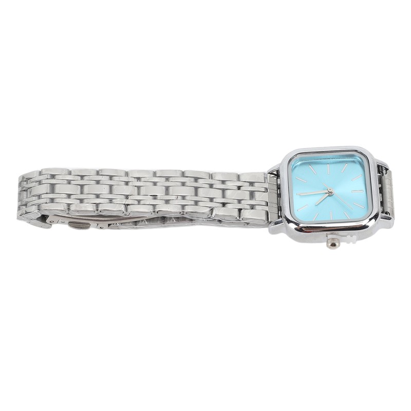 Women Quartz Watch Alloy Steel Strap Stylish Waterproof Ladies Square