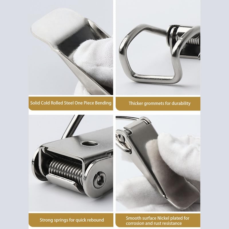 4pcs Toggle Latch Catch Lock,Spring Toggle Latch Hasp,Stainless Steel Tension