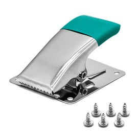 SAMSFX Fish Cleaning Board Tools Fillet Clamp w/Screws Deep-Jaw Fish Tail Clip Board for Scaling Table Bait (Fish Clamps with Green Grip)