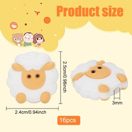 WEBEEDY 16PCS Cute Sheep Knitting Needle Stoppers Needle Point Protectors Small Knitting Tip Protectors Needle End Caps Knitting Crochet Supplies Accessories