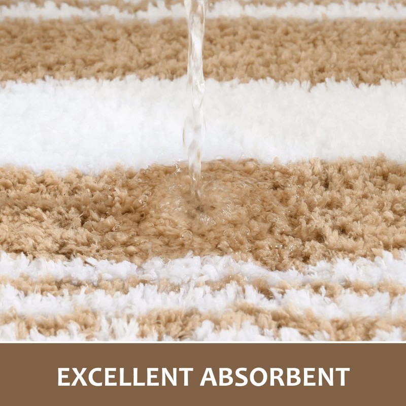 Lochas Bathroom Rugs 24"X17"Bath Non Slip Absorbent Washable Microfiber Mat