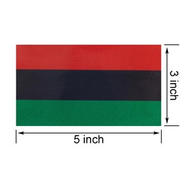 TMHTMH 3 Pcs Afro American Flag Car Stickers, 3x5 Inches Black Liberation Flag Vinyl Decal for Outside of Car, Vehicles Car Window Bumper, Truck,Vehicles