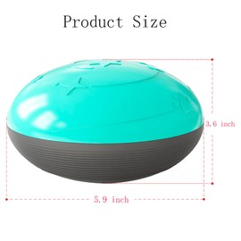 Pet Audible Toys Leaky Food Ball Flying Saucer Ball Sliding Slow Fooder Treat Ball Food Dispensing Interactive Toy for Dog (218-Yellow)