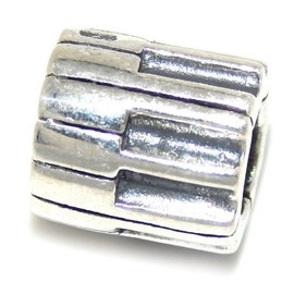 ICYROSE Solid 925 Sterling Silver Piano Keys Charm Bead for European Snake Chain Bracelets