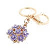 Rigral Key Chain Flower Flower Bag Charm Key Ring, purple