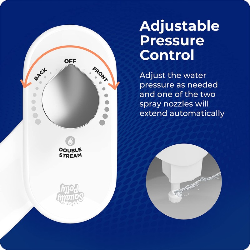 Squatty Potty Refresh-it Dual Stream Fresh Water Bidet Toilet Seat