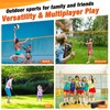 Rotatingpals 24 Pcs 16 ft Portable Badminton Volleyball Combo Set