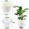 Relota Pack of 3 Flower Pot, White, 15.3 cm Width,
