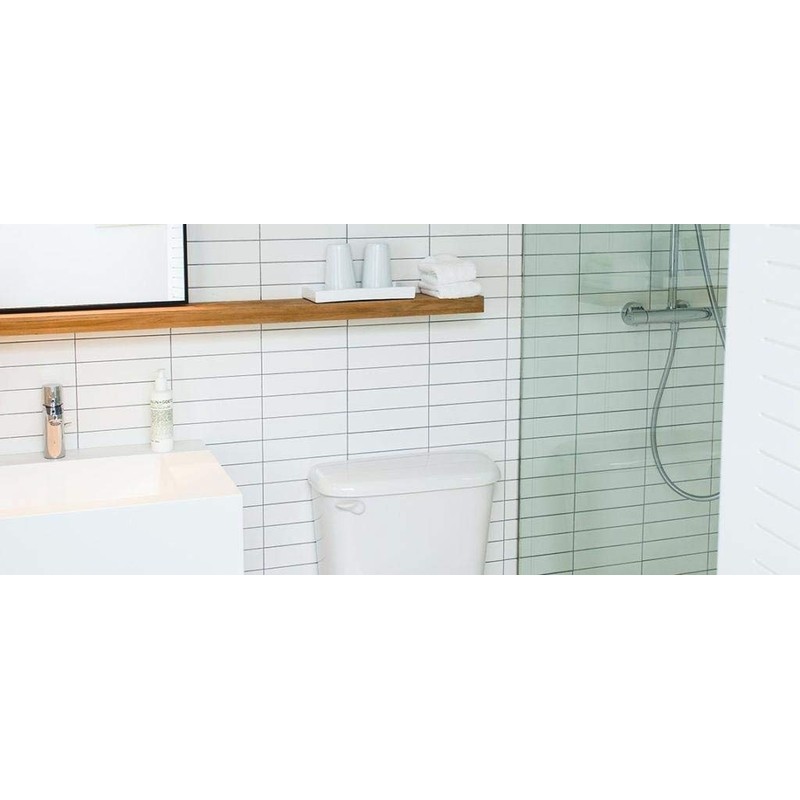 2" x 8" White Glossy Ceramic Subway Tile (1 Piece