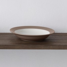 Noritake Colorwave Bowl, Pasta/Rim Soup, 8 1/2", 20 oz, Set of 4 in Clay/Cream.,