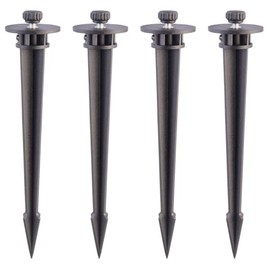 Luminea Accessories for LED Solar Sensor: Set of 4 Universal Ground Spikes for Wall Floodlights, 5 mm Thread Diameter (Solar Spotlight Garden, LED Spotlight with Solar Panel, Motion Sensors)