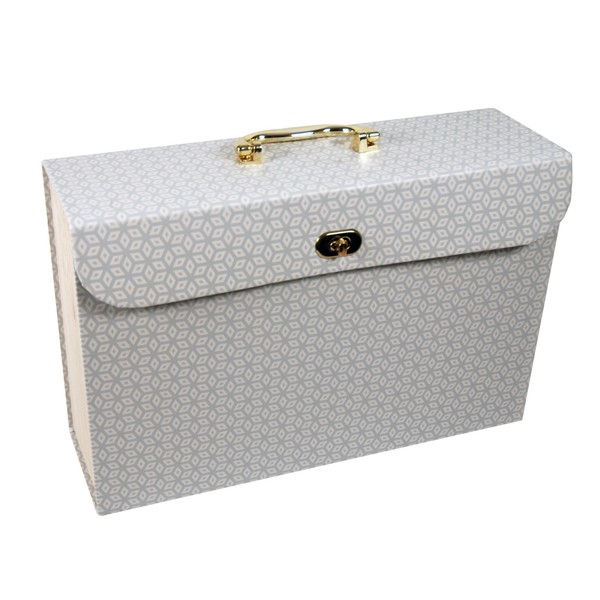 Cathedral Products Chic Geometric 19-Pocket Expanding File Case with Gold-Coloured