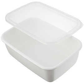 Noda Horo White Series WRF-M Rectangular Storage Container, Deep Type, With Seal Lid, Made in Japan
