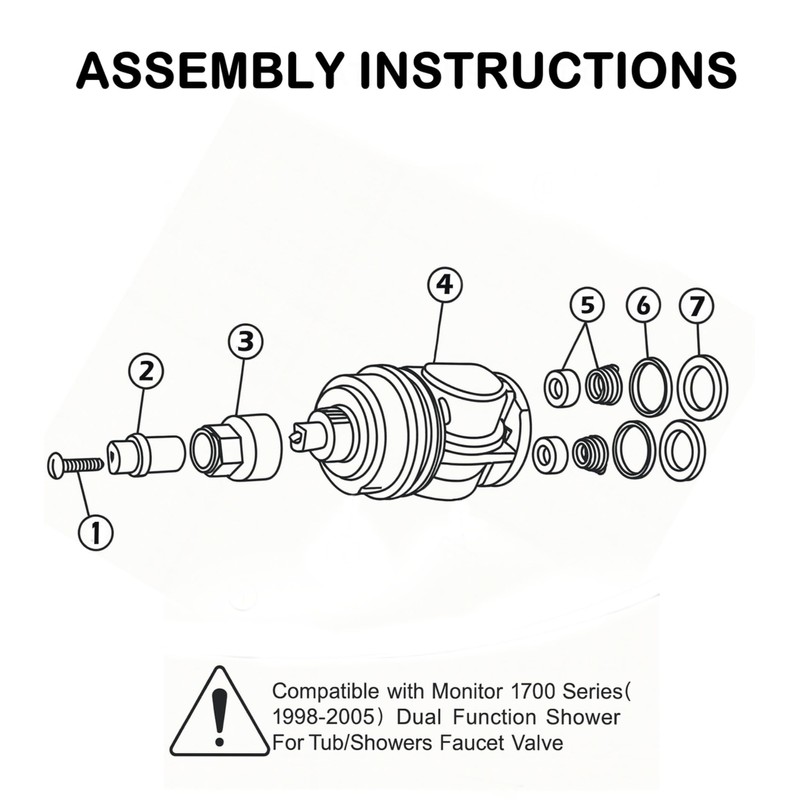 ALITZ RP32104 Shower Cartridge Replacement for Delta Monitor 1700 Series