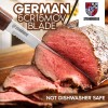 STEINBRÜCKE Steak Knife Set with Wooden Handle for Kitchen, Serrated
