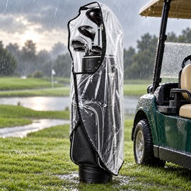 Waterproof Golf Bag Rain Cover for Club Protection – Zippered Nylon Dust Cover for Outdoor Golf & Equipment Storage
