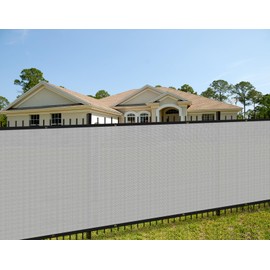 COARBOR 4' x 132' Fence Privacy Screen Heavy Duty Windscreen Fencing Mesh Shade Net Cover for Outdoor Wall Backyard Patio Deck and Porch, Grey