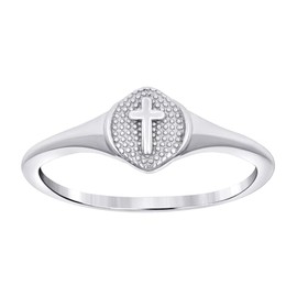 JewelryWeb 925 Sterling Silver Womens Cubic Zirconia Infinity Love Heart Ring 7.2x1.1mm Wide Size 8 Statement-Ring for Women