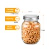 Rainforce 16 oz Mason Jars With Lids Regular Mouth 15