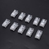 100Pcs TF2005A 8P8C RJ45 Connector CAT6 Unshielded Ethernet Crystal Head
