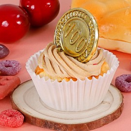 Caperci [300Pcs] Caperci White Mini Cupcake Liners for Baking - Odorless Greaseproof Paper Muffin Baking Cups for Wedding Birthday Party Baby Shower Festivals (White)